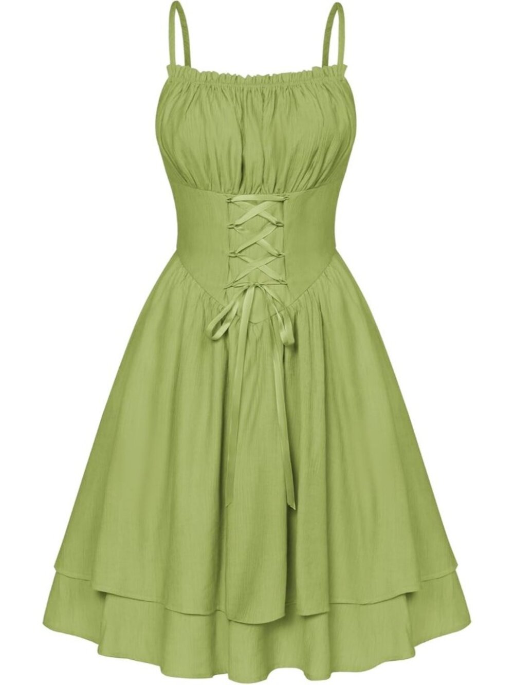 Women's Gray Green Corset Fairy Chiffon Mini Dress Graduation Party Sundress